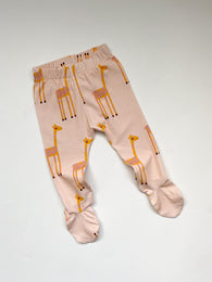 GIRAFFE footed baby leggings
