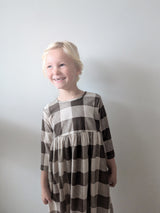 CHOCOLATE BLOCK CORD CHECK BEATRICE DRESS