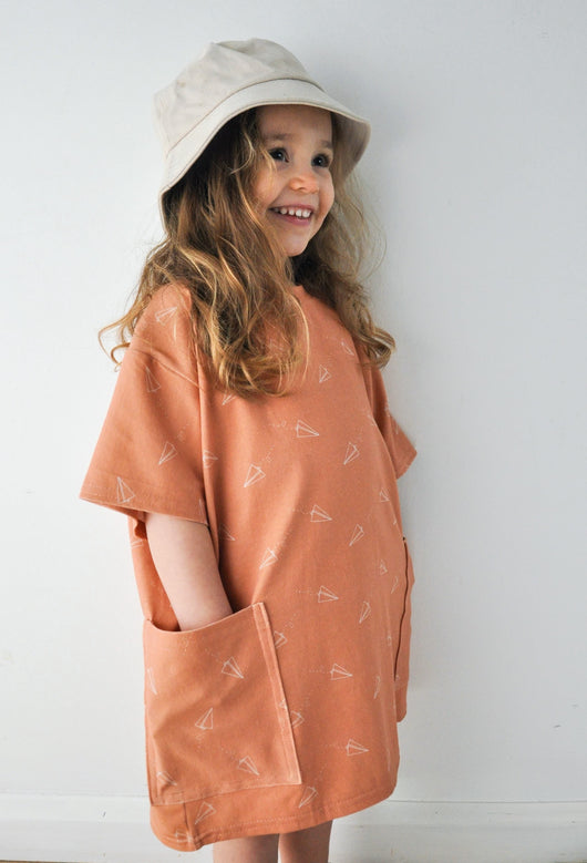 PAPER PLANES PENNY oversized pocket t-shirt dress