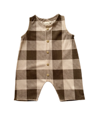 CHOCOLATE BLOCK CORD CHECK MABEL ROMPER