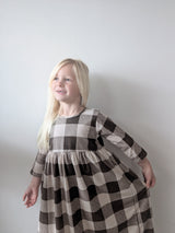 CHOCOLATE BLOCK CORD CHECK BEATRICE DRESS