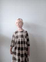 CHOCOLATE BLOCK CORD CHECK BEATRICE DRESS