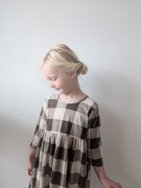 CHOCOLATE BLOCK CORD CHECK BEATRICE DRESS