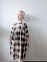 CHOCOLATE BLOCK CORD CHECK BEATRICE DRESS