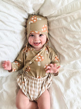 MUSHROOM reversible baby bonnet