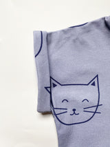 CAT slouch cuff short sleeved T-shirt