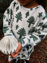 CHRISTMAS EVERGREEN oversized pocket long sleeved dress