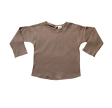 CLAY WAFFLE NICO SLOUCH LONG SLEEVED T-SHIRT