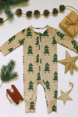 CHRISTMAS DANCING TREE organic sleepsuit , unisex