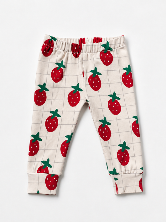 STRAWBERRIES NOAH organic cotton cuff leggings