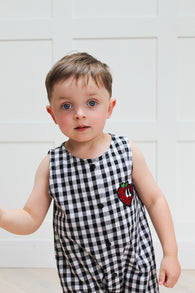 STRAWBERRY GINGHAM romper