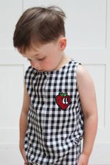 STRAWBERRY GINGHAM romper